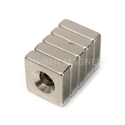 Powerful Suqare Rare Earth Neodymium Magnets 15x15mm with 5mm countersunk Hole