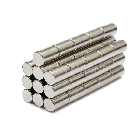 Permanent super cylinder neodymium magnet with Ni coating D6.3* 6.3 mm