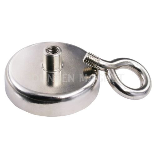 Super Strong Fishing Ring Eyebolt Clamping Magnet,Super Strong Neodymium Hook Salvage Eyebolt Cup Magnet,Metal Detector Recovering Permanent Eyebolt Ring Magnet,Finder Hunting Fishing Salvage Magnet