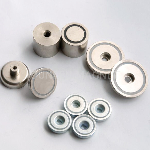 Strong Power Neodymium Mounting Pot Magnet with Flat Hole,Holding Power Neodymium Cup pot Magnet With Cylindrical Borehole 