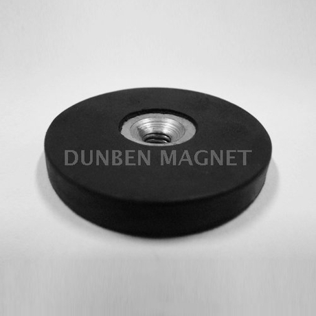Rubber Coated Magnetic Systems with Countersunk Holes , Rubber Coated Neodymium Magnet Assembly with counterbore, Rubber Coated Magnet Cup Assemblies, magnetic holding Pot magnet