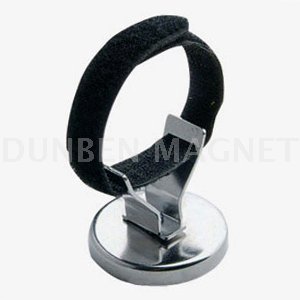 Ferrite Magnetic Hook Round Base Magnet Fastener with Steel Clip,Ceramic Clip-It Magnet with Attached Silver Steel Or Black Clip