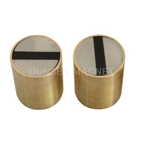 ndfeb pot magnet with brass body2