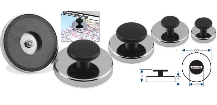 magnetic round base with knob