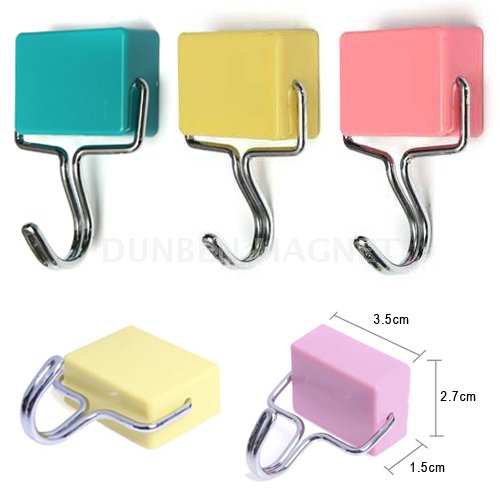 Square Magnetic Robe Hooks, Square Magnetic Coat Hooks Brief Seamless Super Suction Magnetic Hooks Microwave Refrigerator Hanging Hook Oven Magnets Refrigerator Door Magnetic Hook Refrigerator Sticker